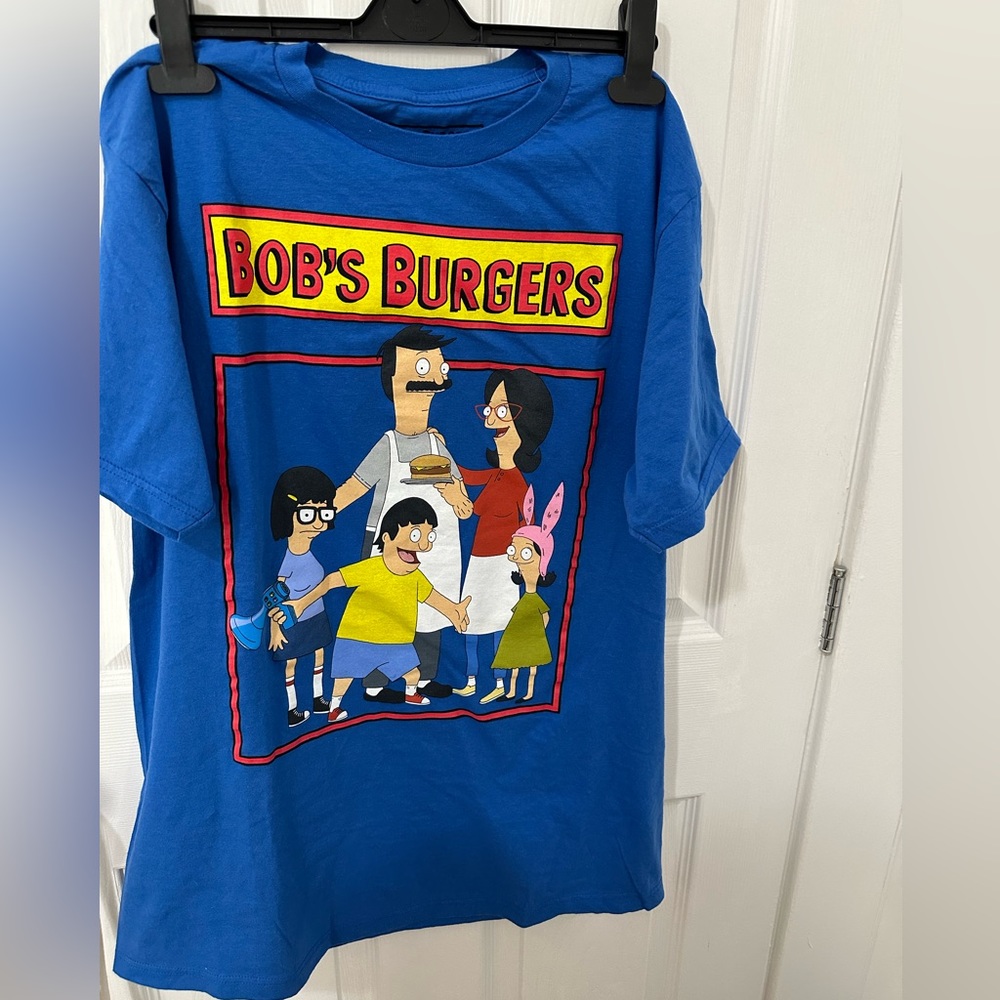 Bob's Burgers Men's Large Dark Blue Graphic Short Sleeve Tee Shirt Cartoon - Picture 2 of 5
